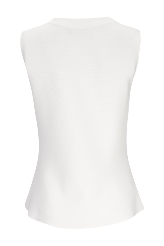 Colete de malha efeito peplum