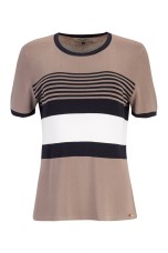 Short-sleeved knit jumper