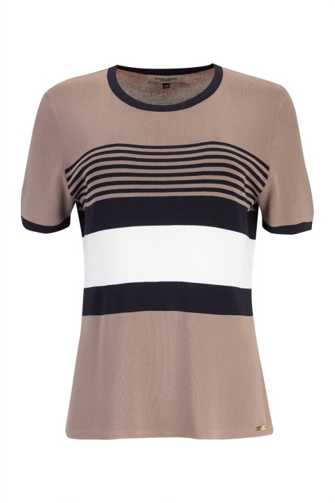Short-sleeved knit jumper