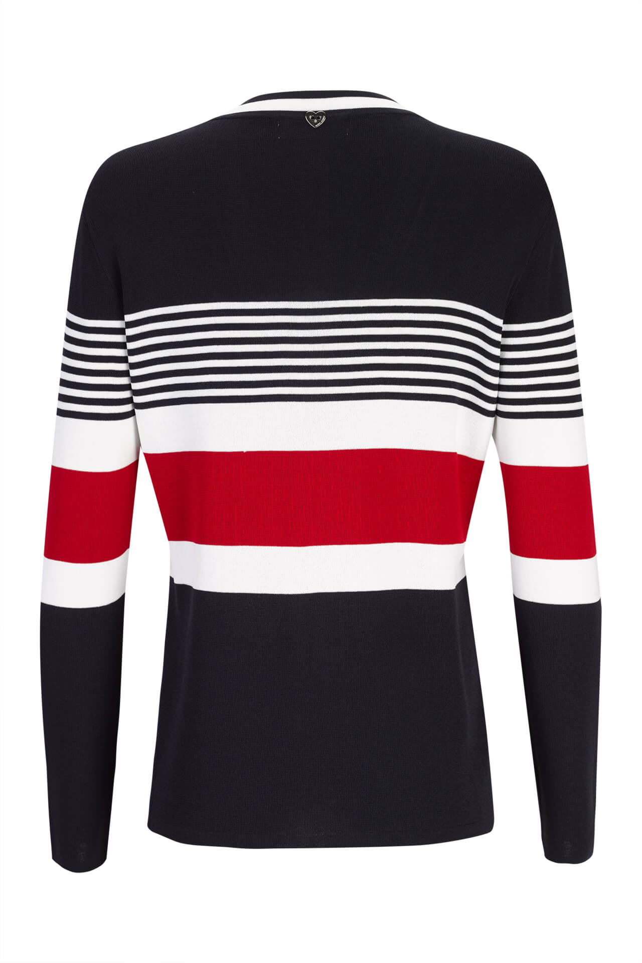Knitted cardigan with stripe pattern