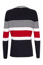 Knitted cardigan with stripe pattern
