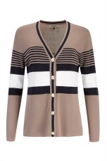Knitted cardigan with stripe pattern