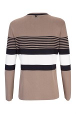 Knitted cardigan with stripe pattern
