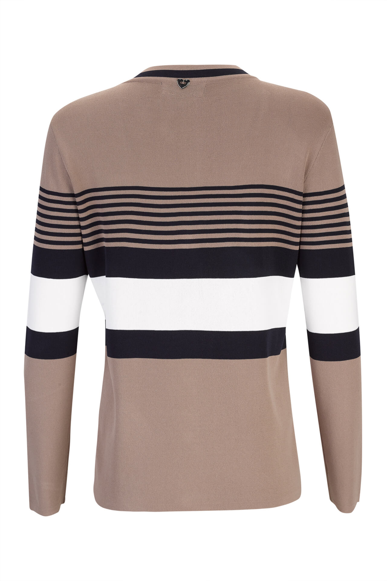 Knitted cardigan with stripe pattern