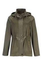 Khaki parka with removable hood