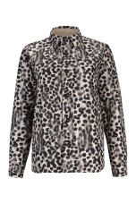 Reversible animal-print parka