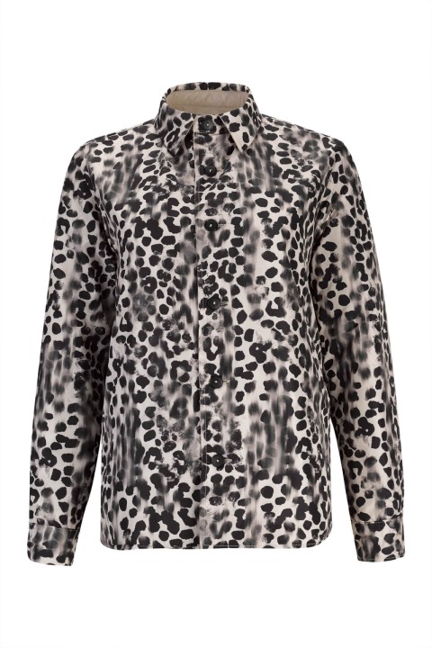 Reversible animal-print parka Reversible animal-print parka