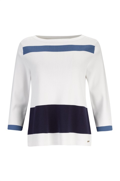 3/4-sleeve knitted jumper