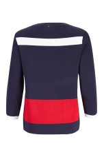 3/4-sleeve knitted jumper