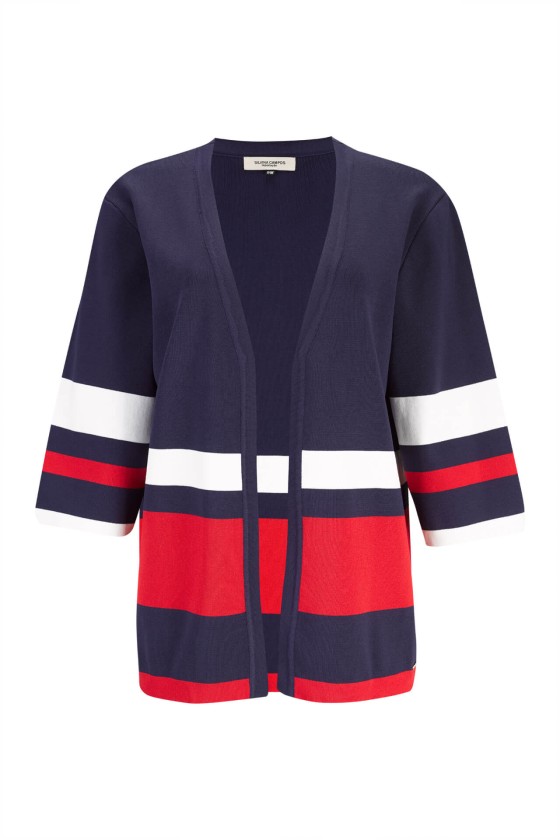Knitted cardigan with 3/4 sleeves