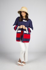 Knitted cardigan with 3/4 sleeves