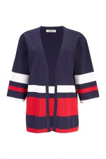 Knitted cardigan with 3/4 sleeves