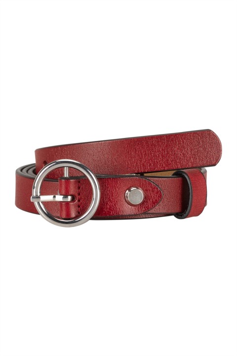 Belt with circular buckle