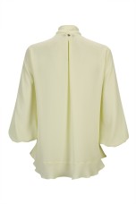 Blouse with ruffles and bow