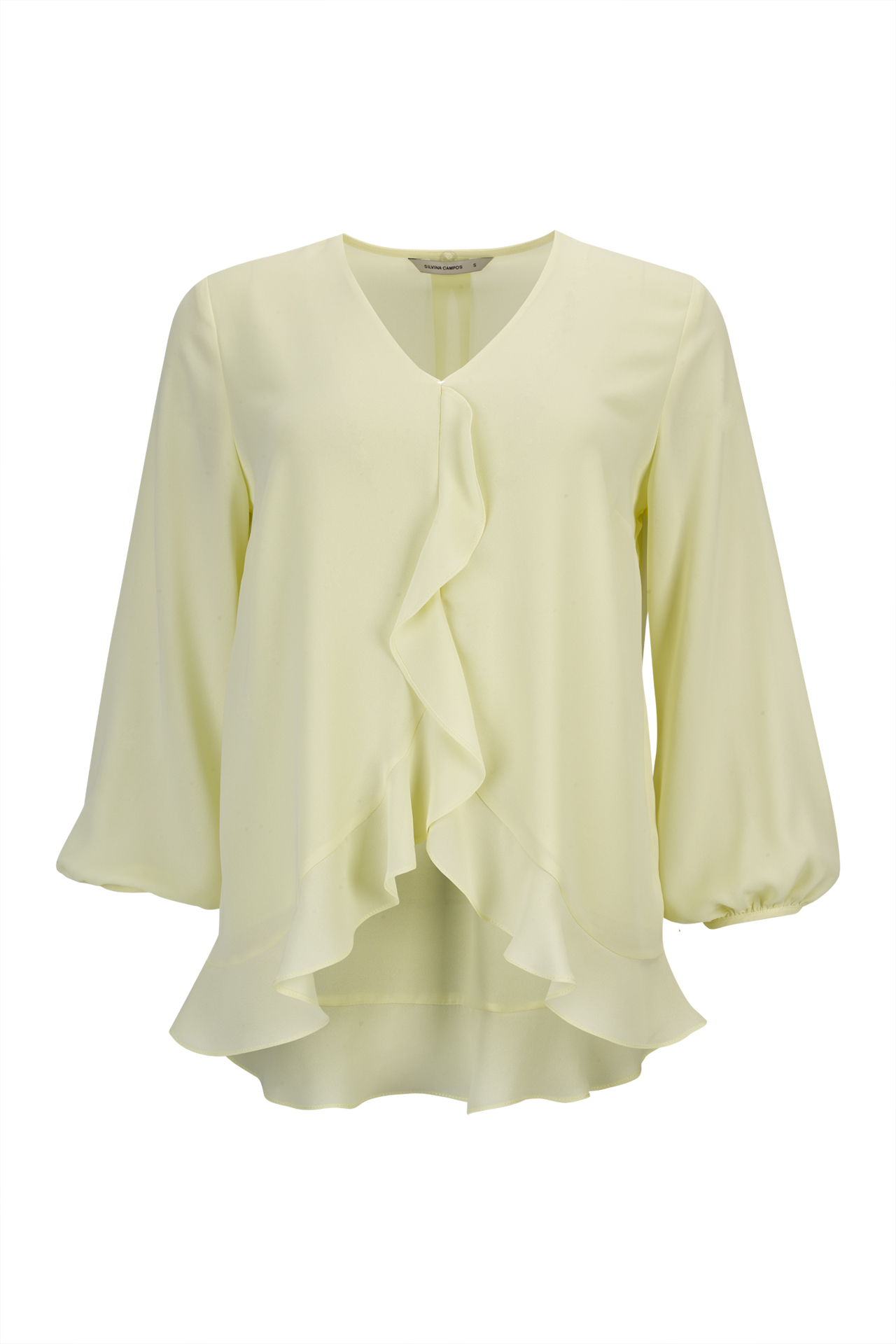 Blouse with ruffles and bow