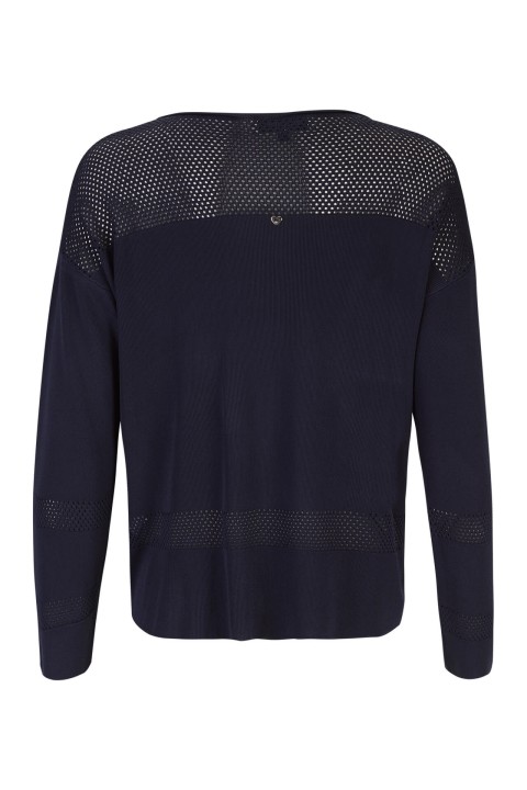 Knitted jumper with perforated areas Knitted jumper with perforated areas