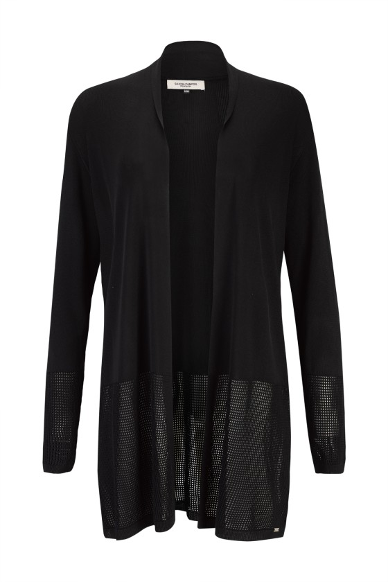 Long knitted cardigan