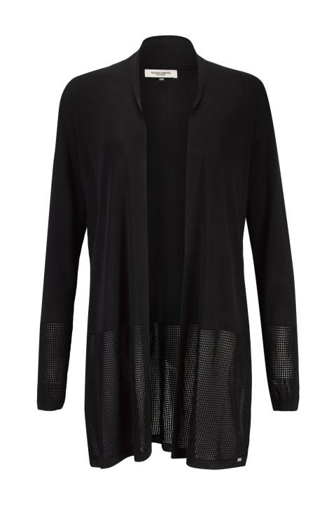 Long knitted cardigan