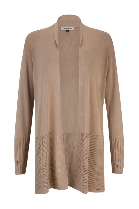 Long knitted cardigan