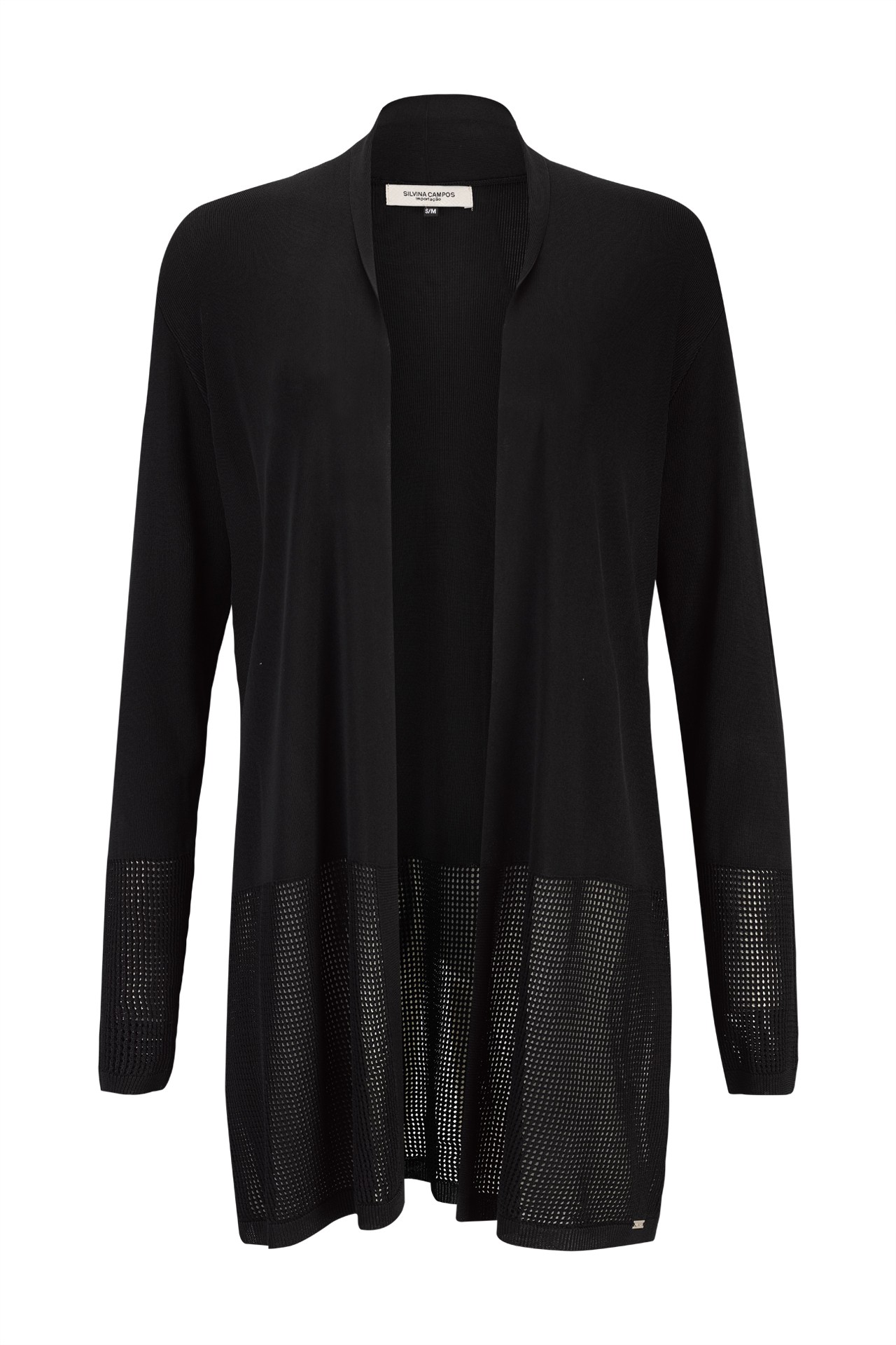 Long knitted cardigan