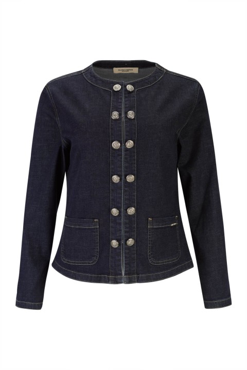 Denim jacket with gold buttons Denim jacket with gold buttons