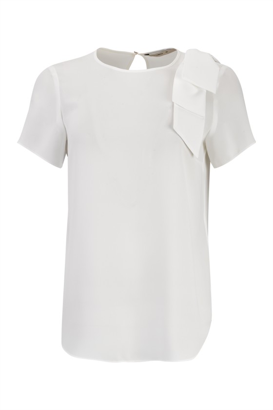 Blouse with shoulder bow