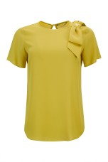 Blouse with shoulder bow