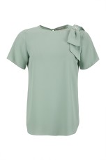 Blouse with shoulder bow