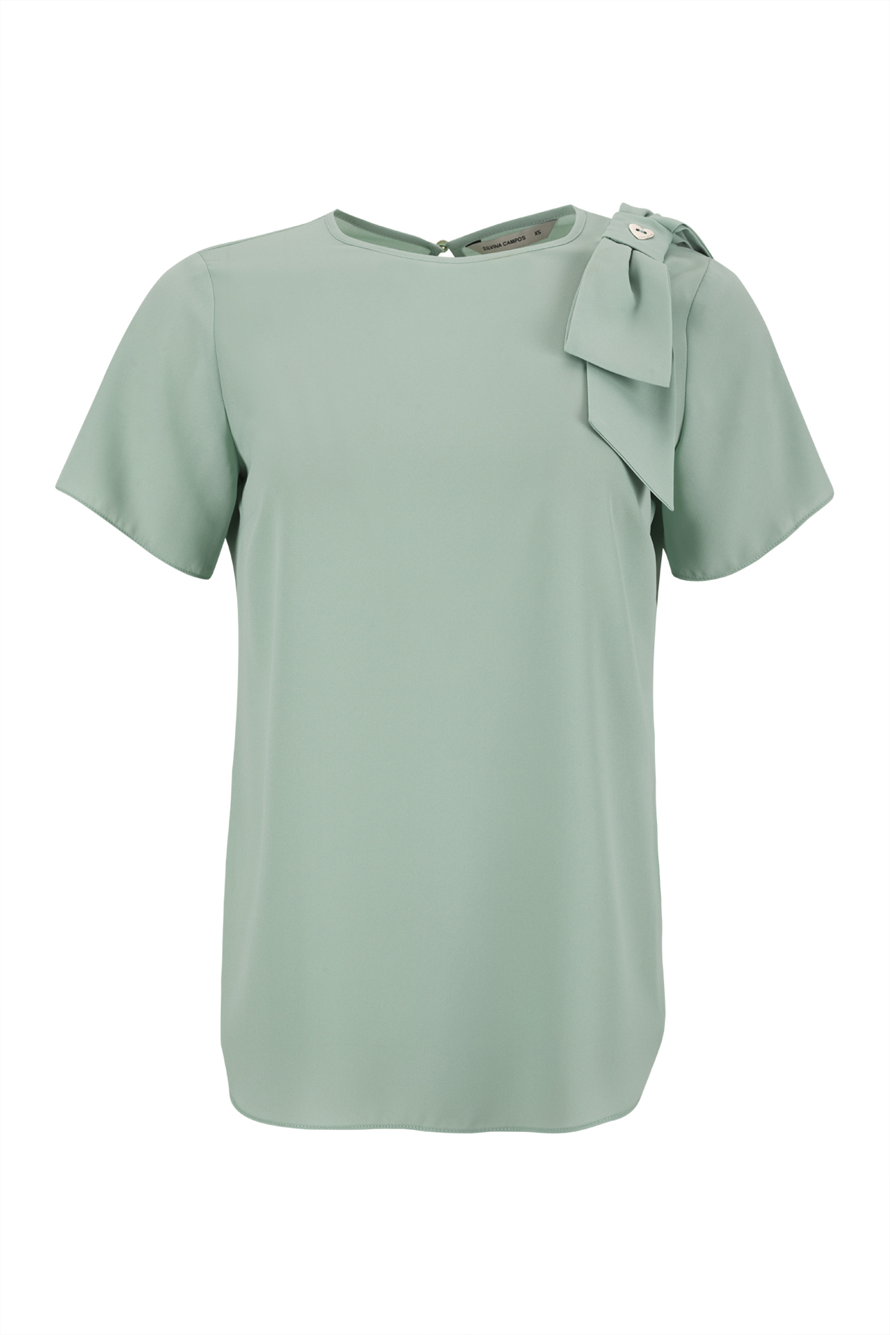 Blouse with shoulder bow