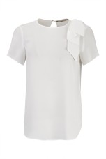 Blouse with shoulder bow