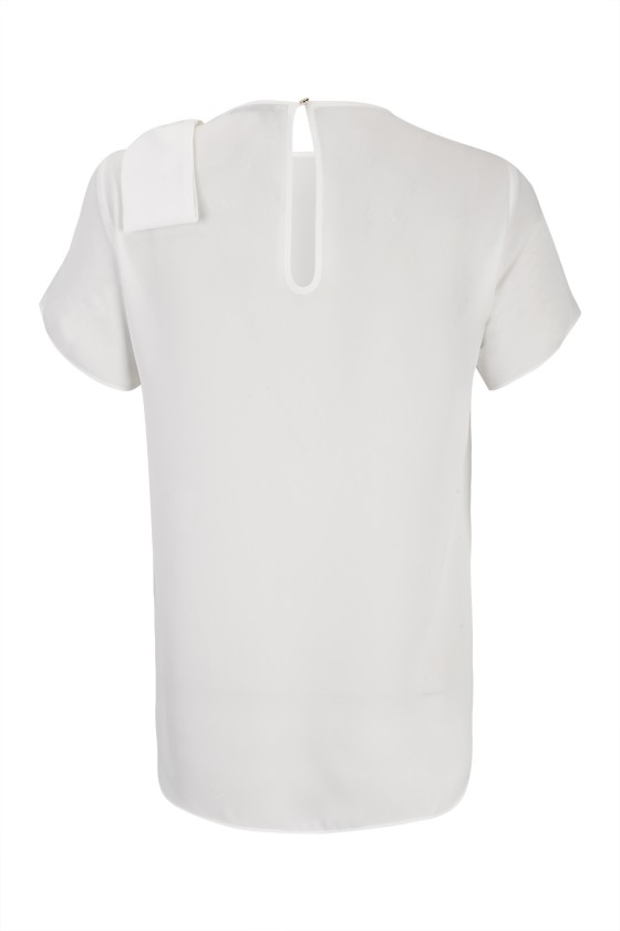 Blouse with shoulder bow