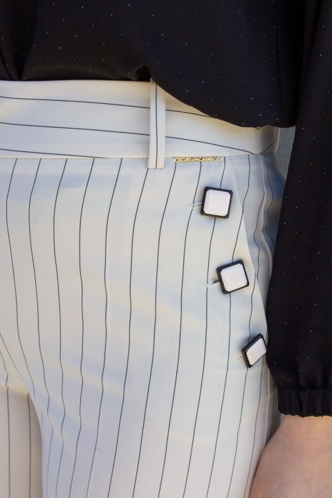 Pinstriped trousers Pinstriped trousers