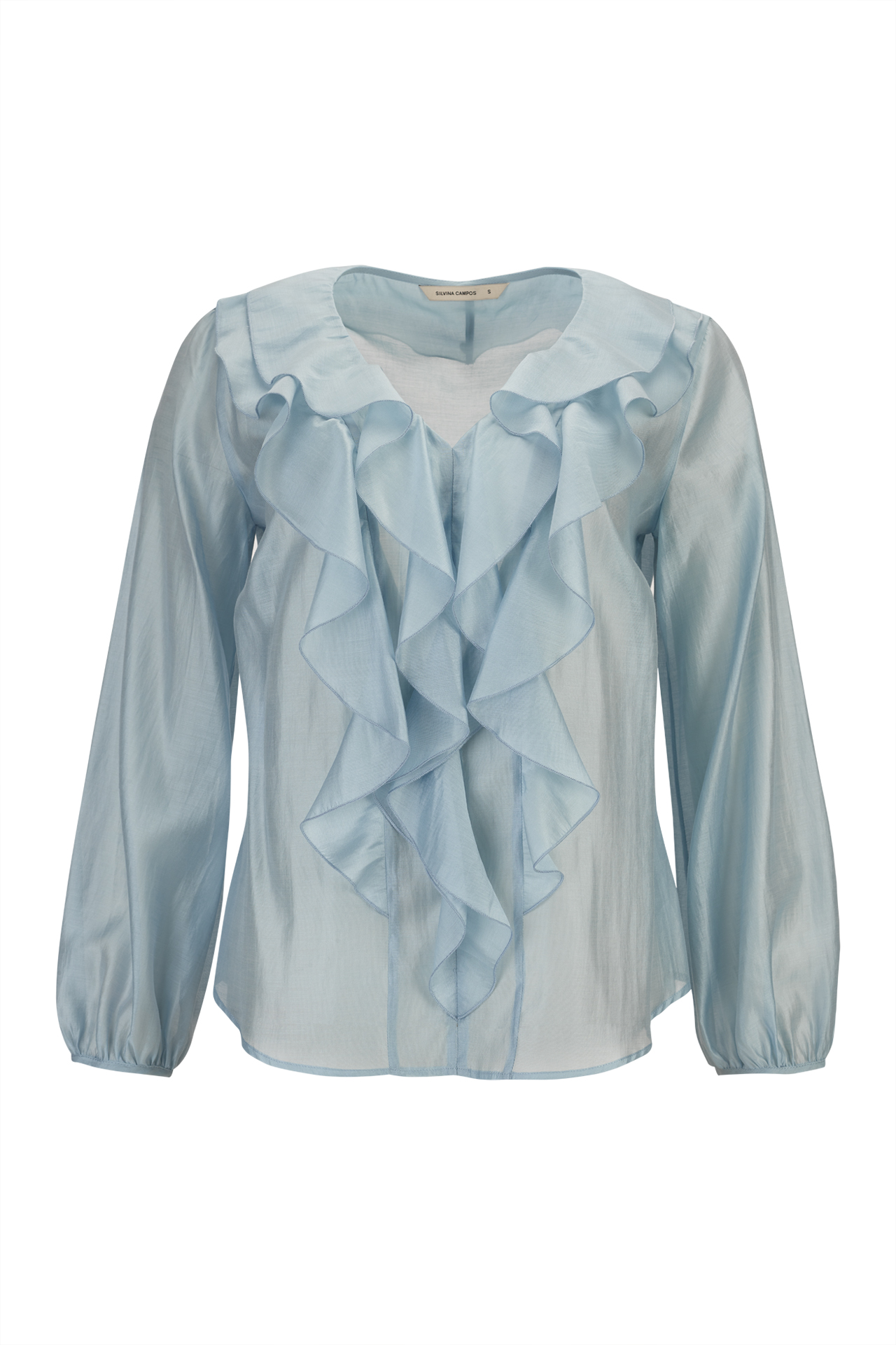 Atelier blouse with front ruffles