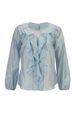 Atelier blouse with front ruffles