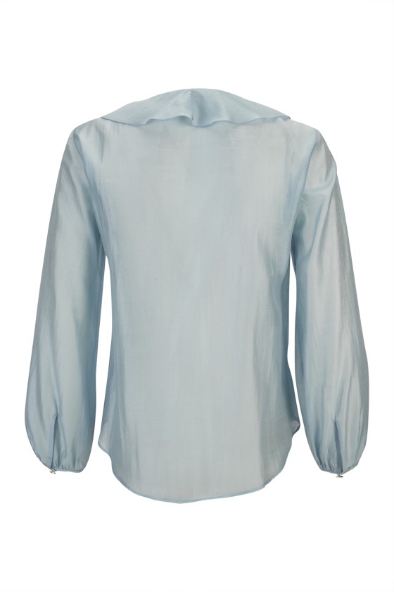 Atelier blouse with front ruffles