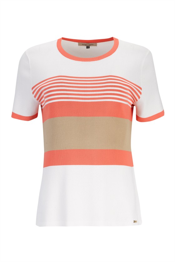 Short-sleeved knit jumper
