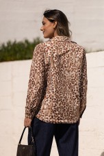 Reversible animal-print parka
