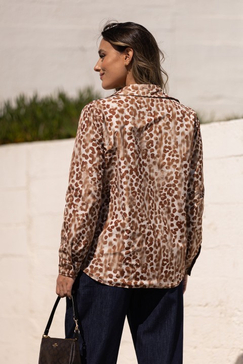 Reversible animal-print parka