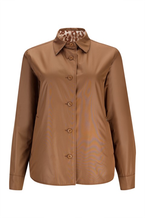 Reversible animal-print parka
