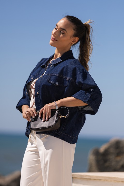 Denim bomber jacket