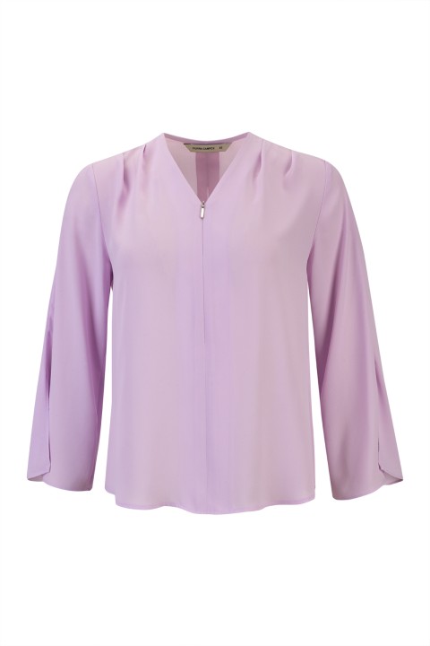 Invisible zip blouse