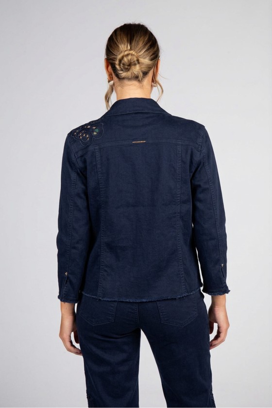 Embroidered denim jacket