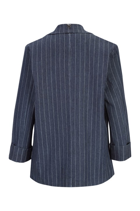 Denim blazer with pinstripes Denim blazer with pinstripes