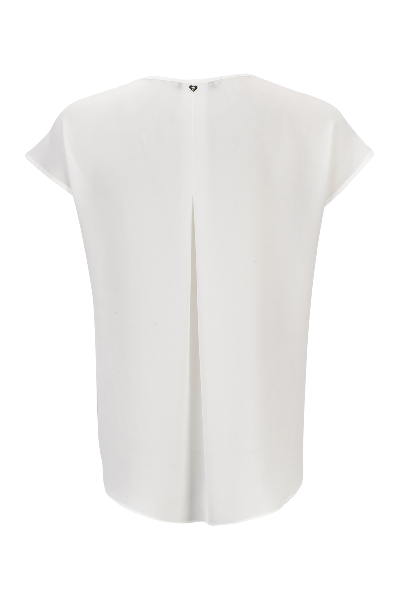 Blouse with bias-cut ruffle
