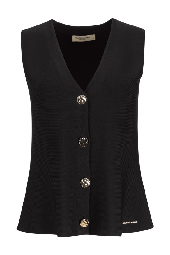 Knit peplum waistcoat