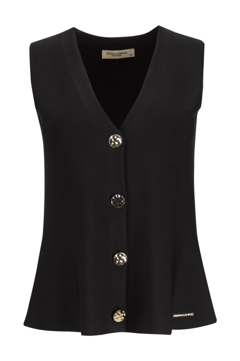 Knit peplum waistcoat