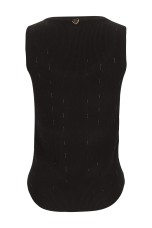Ribbed knit top with embellishments