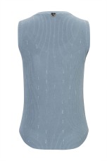 Ribbed knit top with embellishments