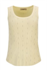 Ribbed knit top with embellishments