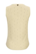 Ribbed knit top with embellishments